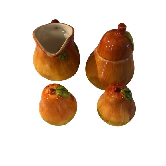 Tuscan Pear Sugar and Creamer Salt and Pepper Jane Addams - Picture 4 of 8